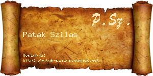 Patak Szilas névjegykártya